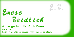 emese weidlich business card